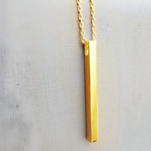 Bar Necklace Gold