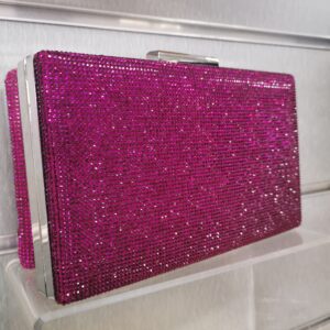 Leia Purple Crystal Clutch Bag