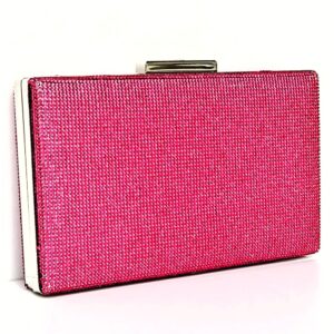 Leia Pink Crystal Clutch Bag