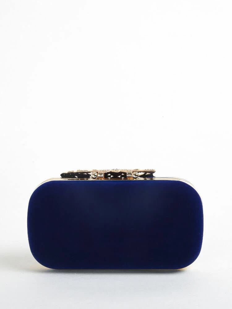 Rylie Blue Velvet Bag - Image 4