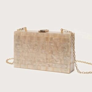 Champagne Gold Acrylic Stripe Bag