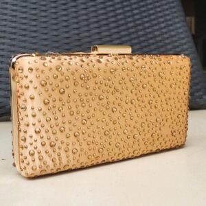 Alisha Deep Gold Crystal Bag