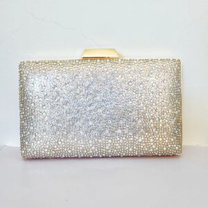 Ziya Drop Gold Crystal Clutch Bag