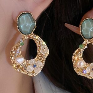 Mint Rhinestone Earring