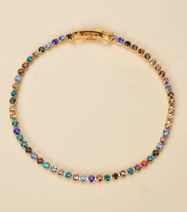 Tennis Colour Bracelet Gold Sarah - Image 2