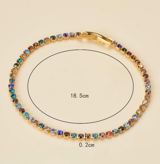 Tennis Colour Bracelet Gold Sarah - Image 5