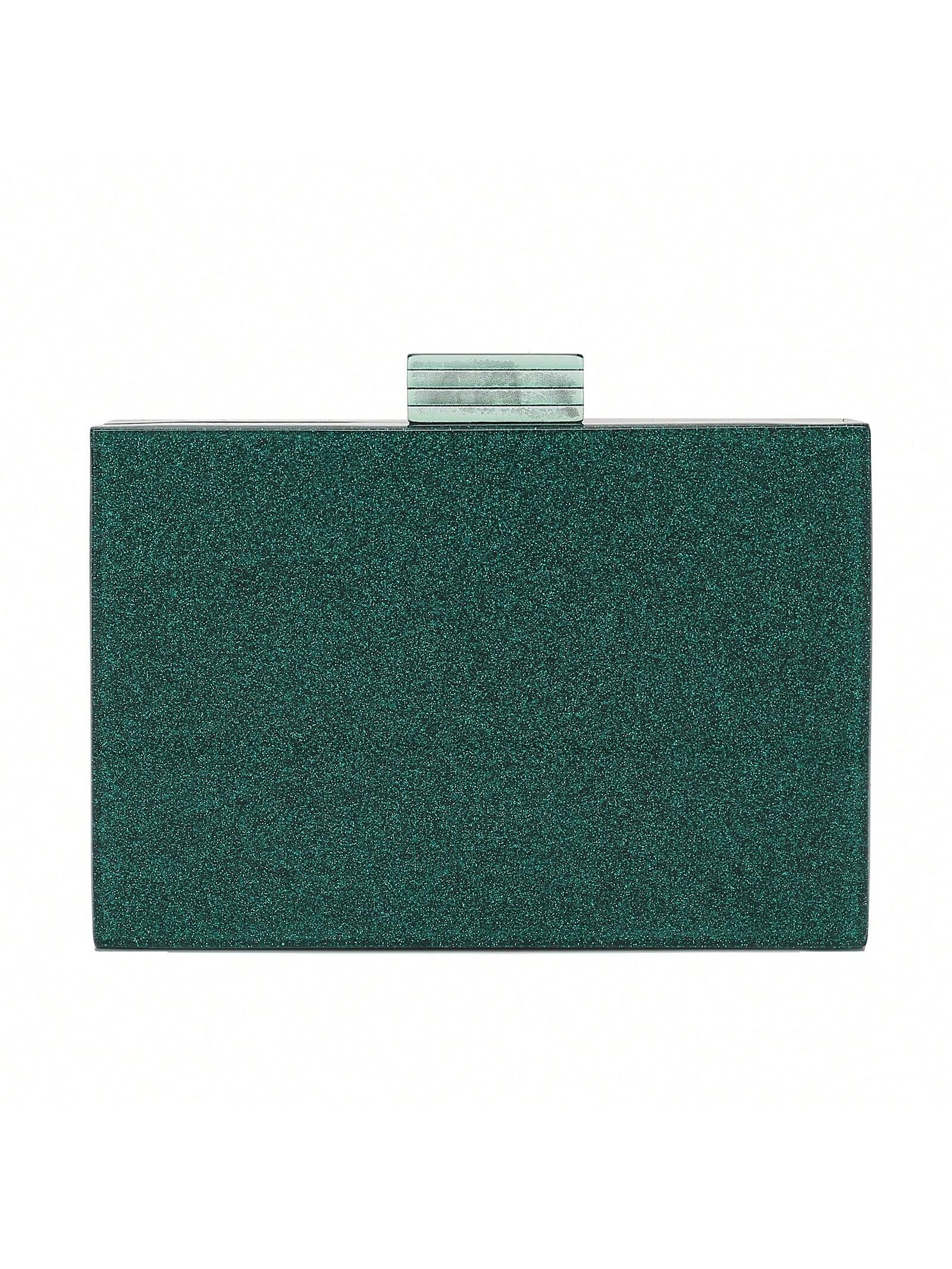 Green Stripe Acrylic Clutch Bag - Image 4