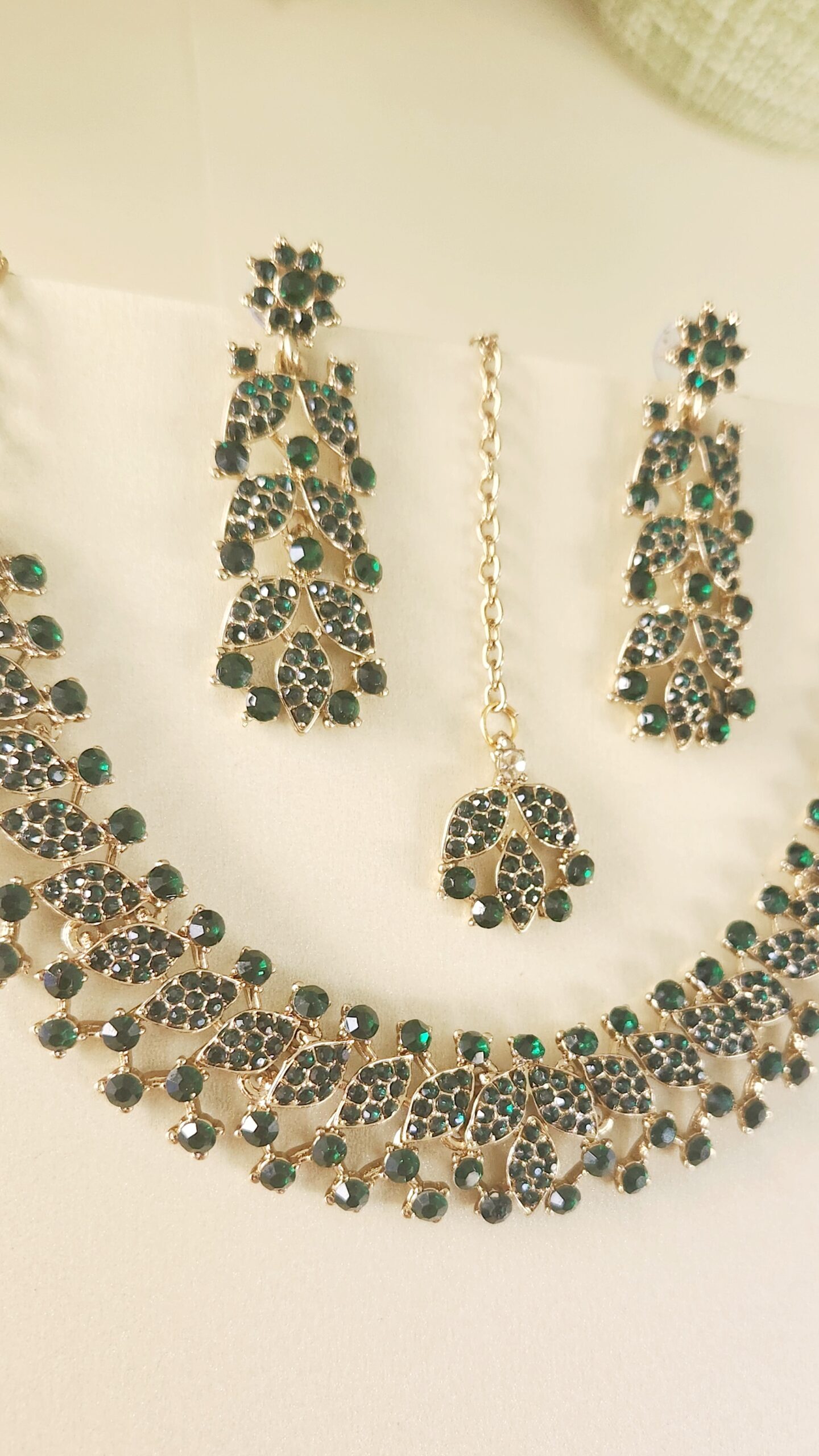 Hema Green Crystal Desi Set - Image 4