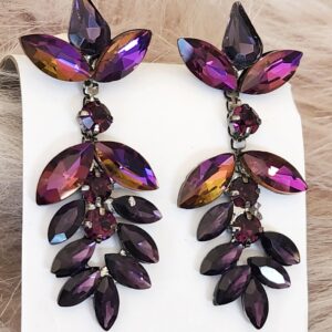 Violet Purple Crystal Earrings