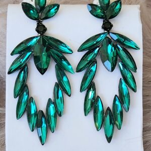 Green Crystal Earrings V1
