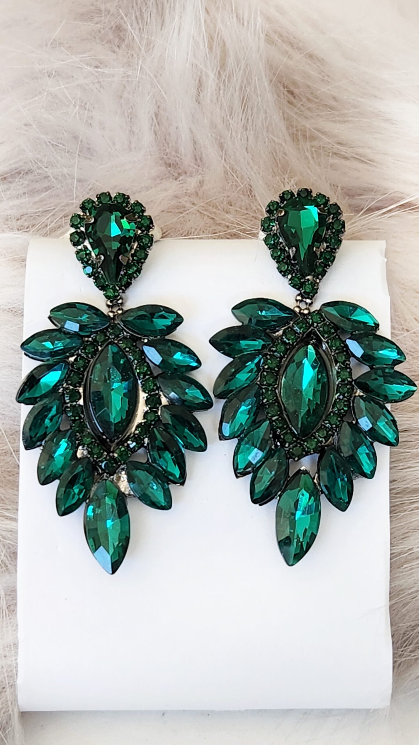 Green Crystal Earrings V5
