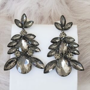 Grey Crystal Earrings v1