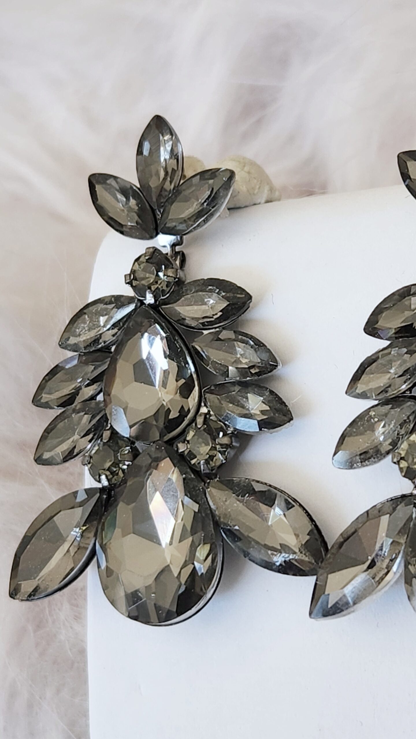 Grey Crystal Earrings v2 - Image 6