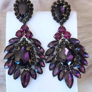 Purple Crystal Earrings