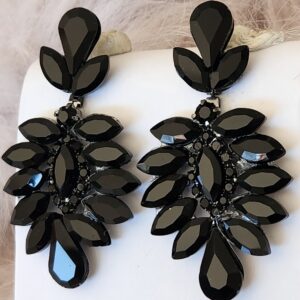 Black Crystal Earrings V3