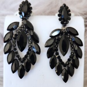 Black Crystal Earrings V1