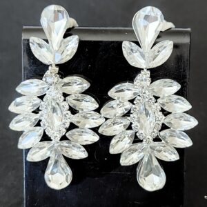 Silver Crystal Earrings V5