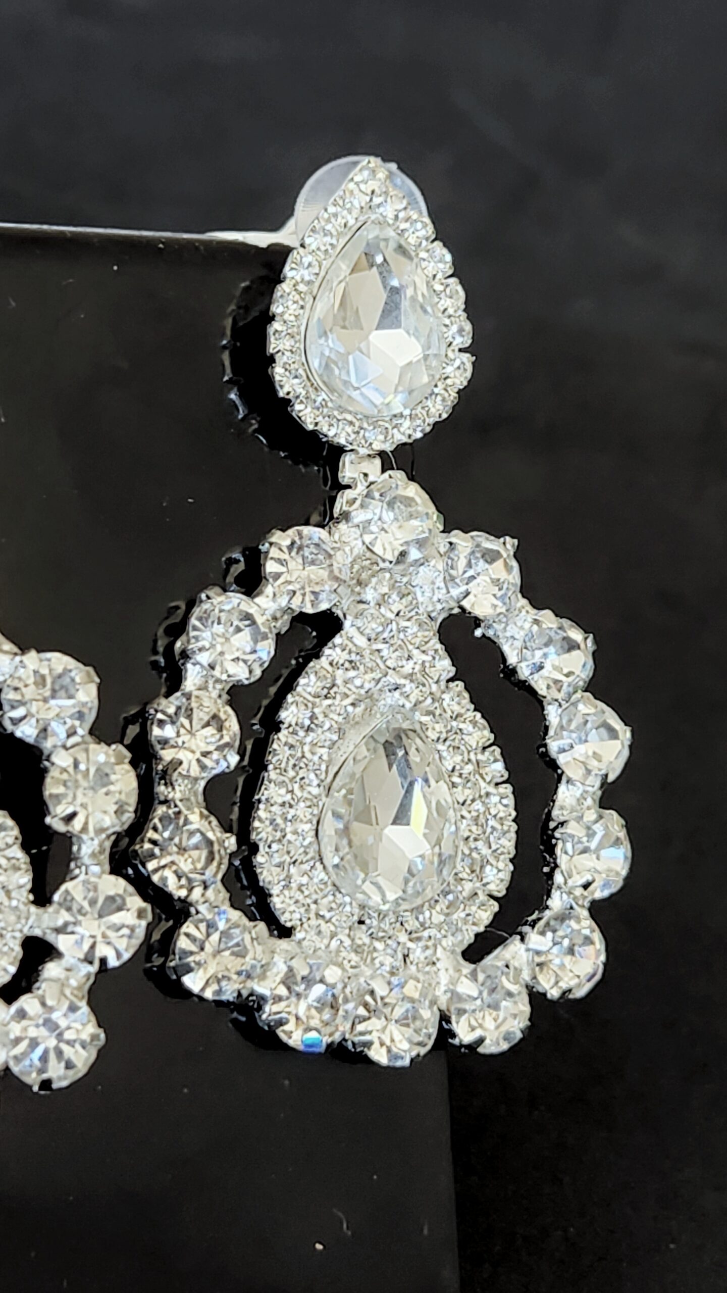 Silver Crystal Earrings V2 - Image 4