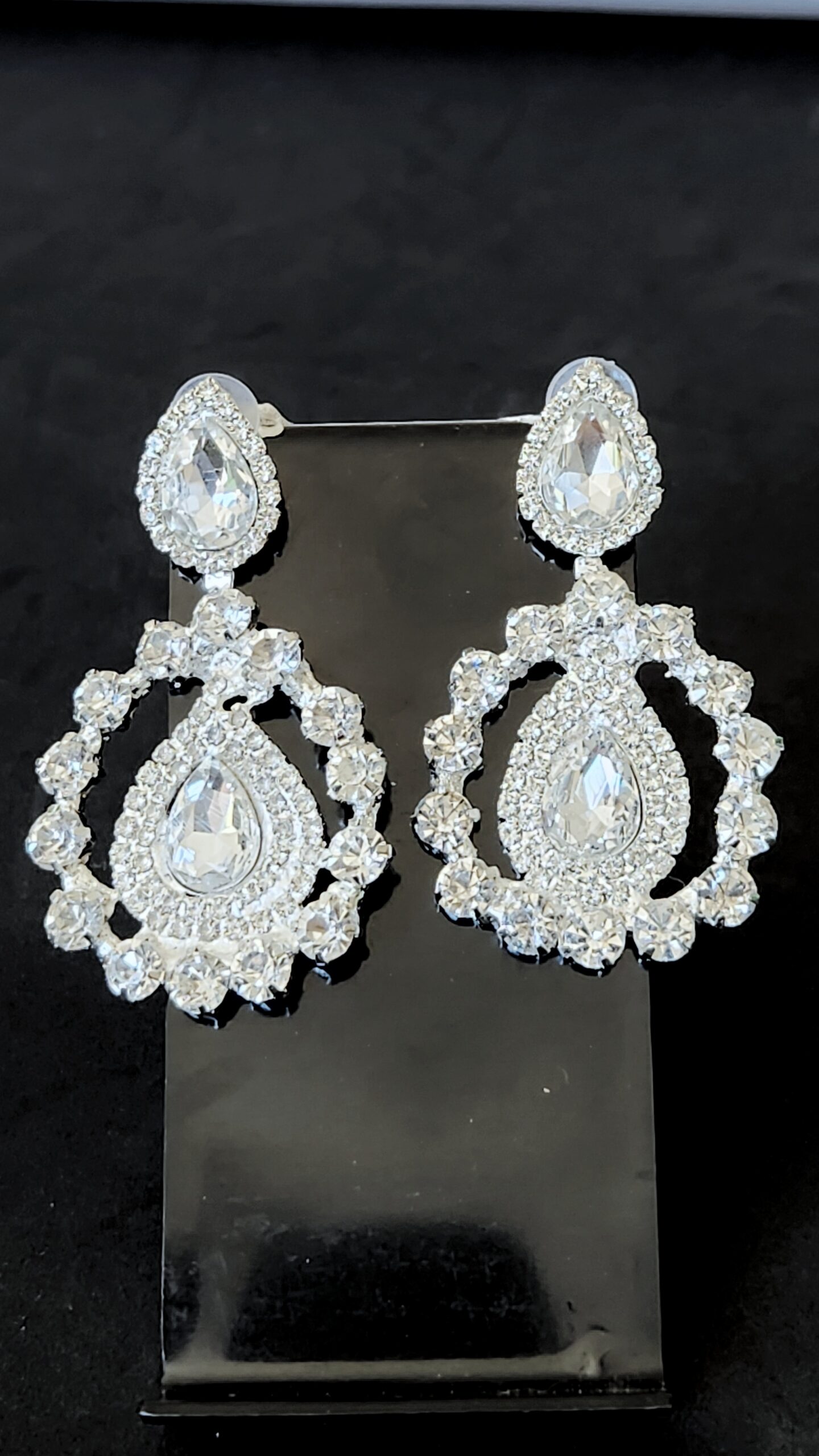 Silver Crystal Earrings V2