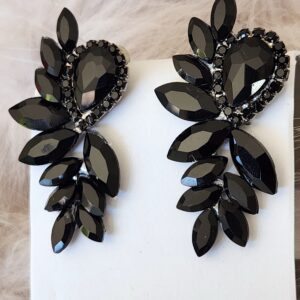 Black Crystal Earrings V2