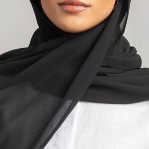 Essential Chiffon Scarf  - Black
