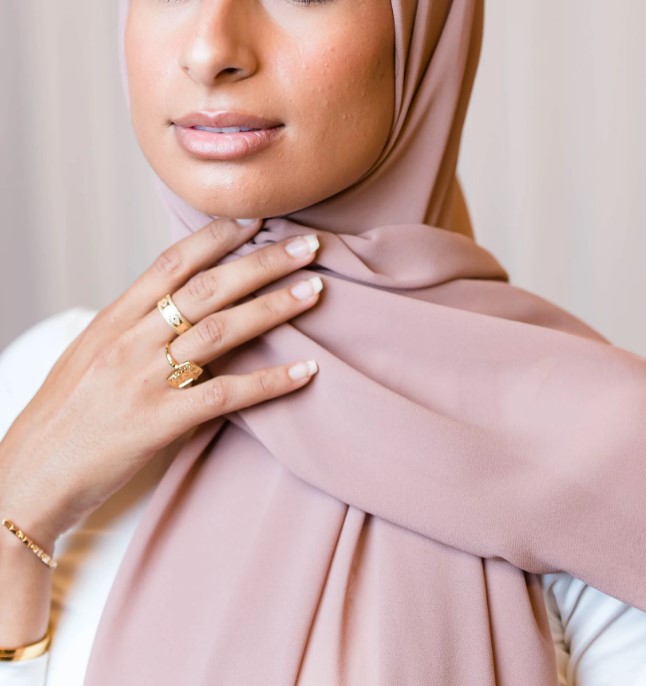 Essential Chiffon Scarf | Dusty Pink HS6