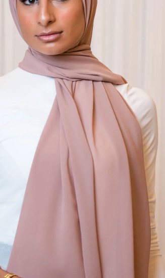 Essential Chiffon Scarf | Dusty Pink HS6 - Image 3