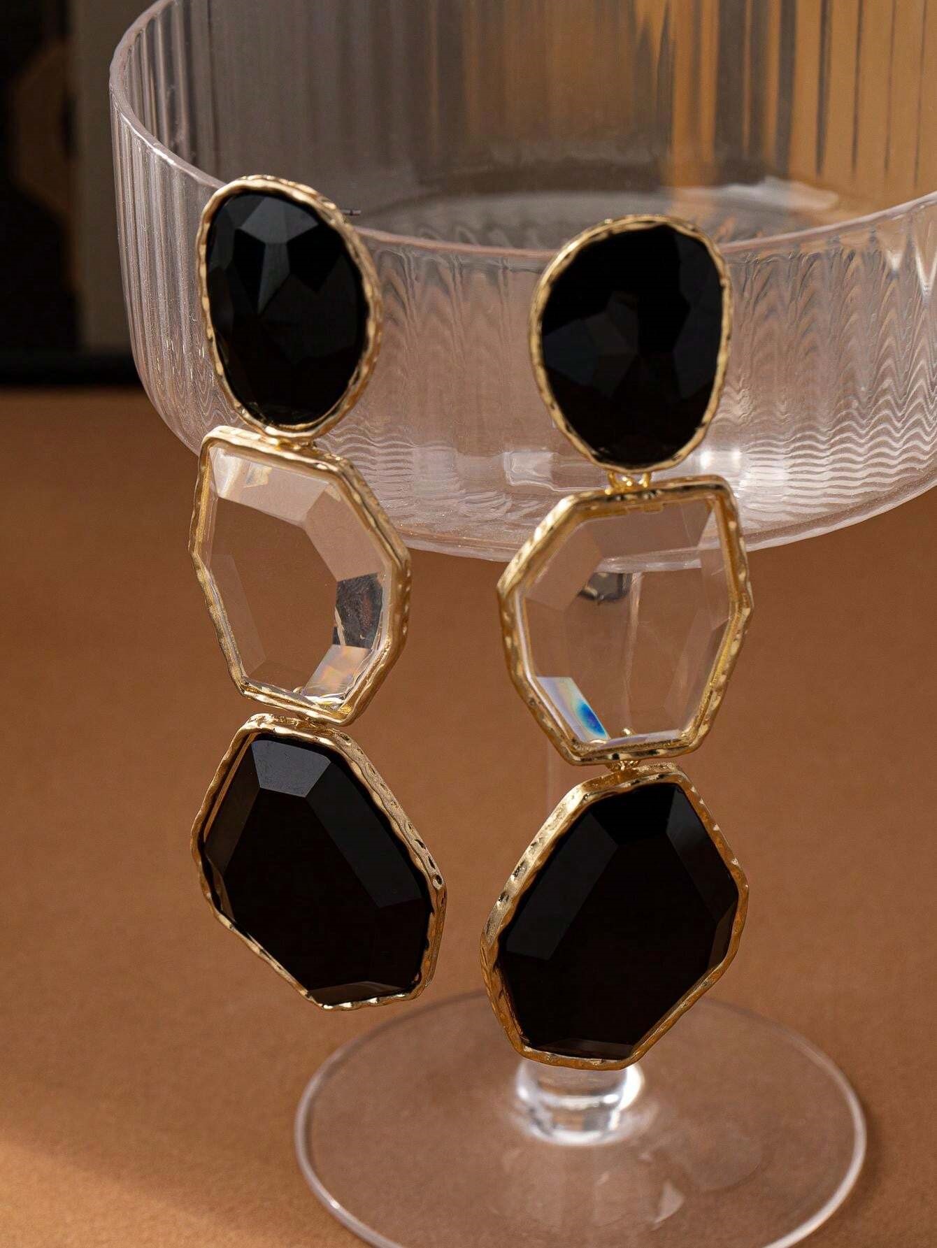 Black Halo Large Earrings - Image 3