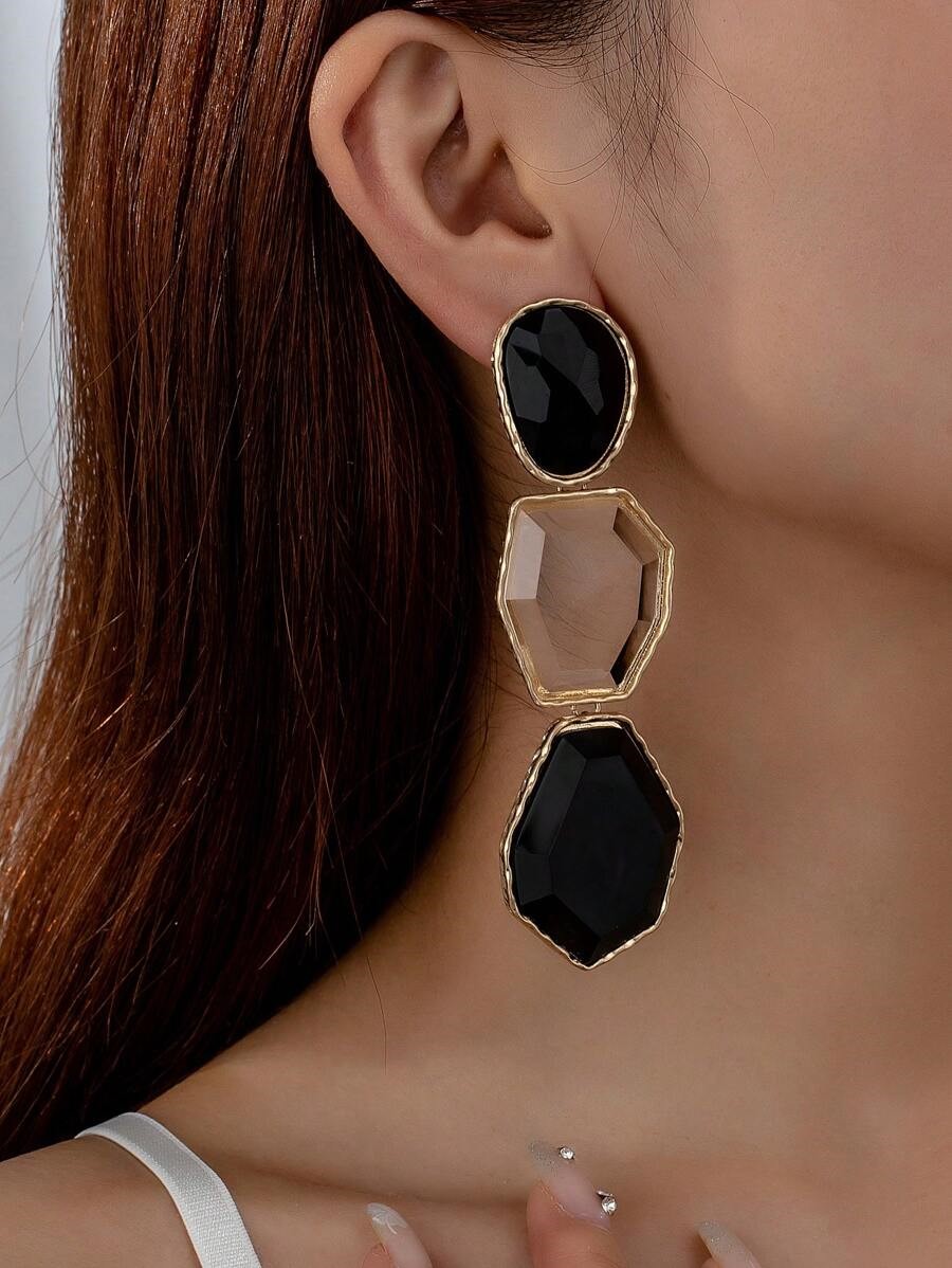 Black Halo Large Earrings