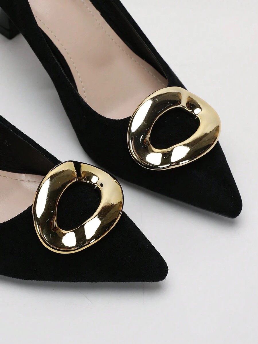 Shoe Clip Oval Gold