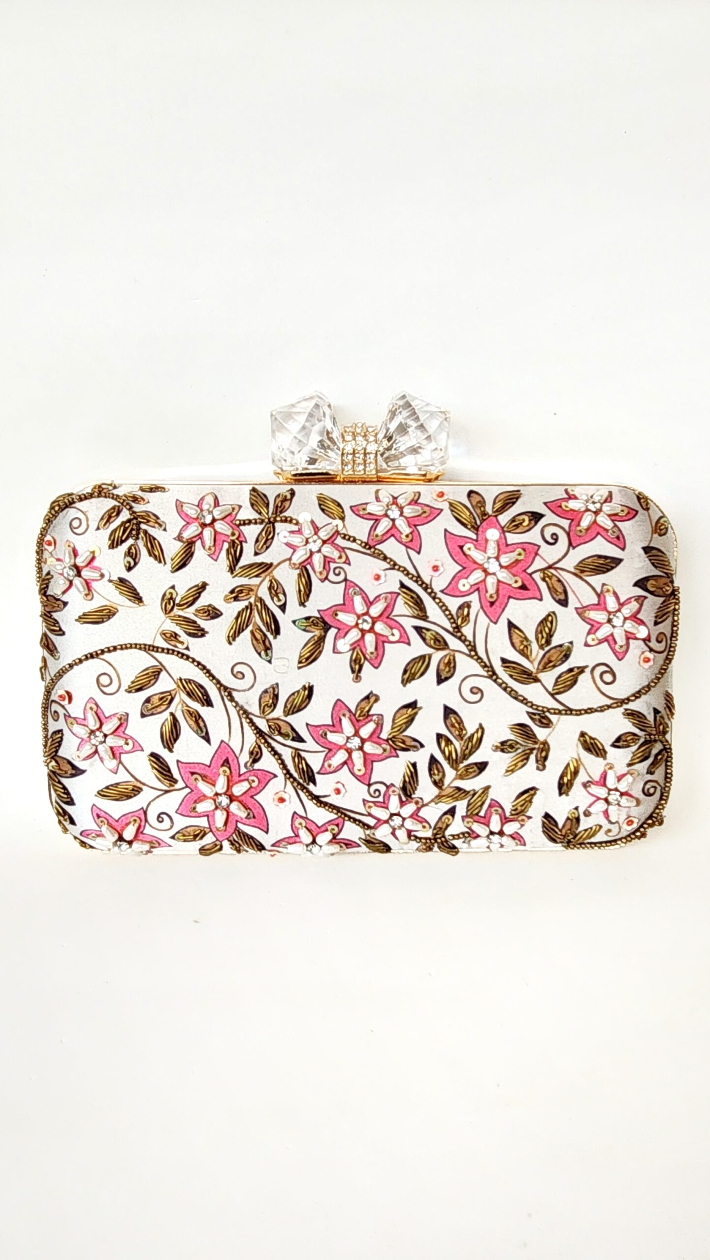 Fushia Vine Embroidered Bag - Image 2