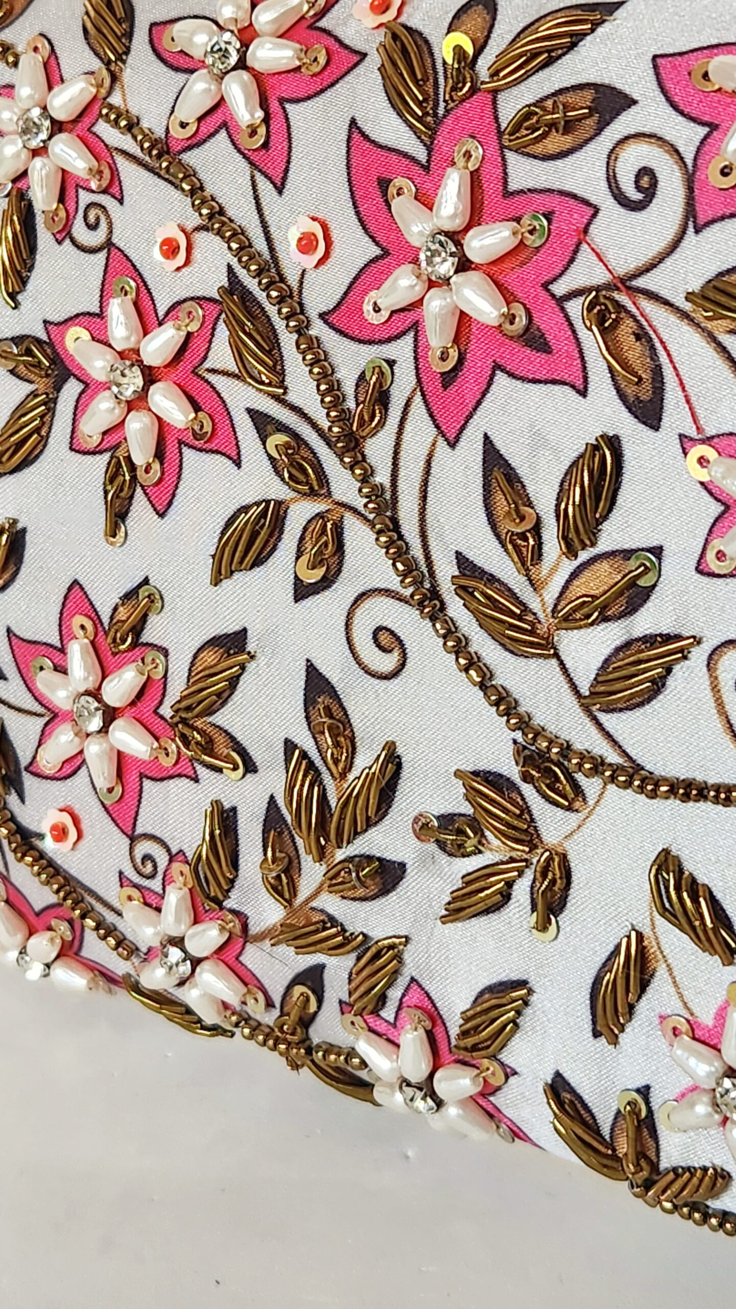 Fushia Vine Embroidered Bag - Image 7