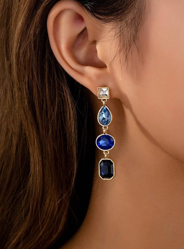 Charlotte Blue Ombre Earring - Image 3