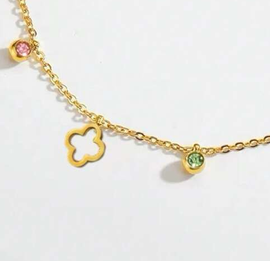Clover Multi-coloured Charm Bracelet - Image 2