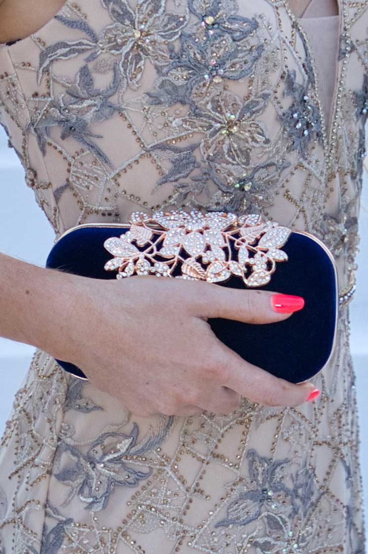 Rylie Blue Velvet Bag