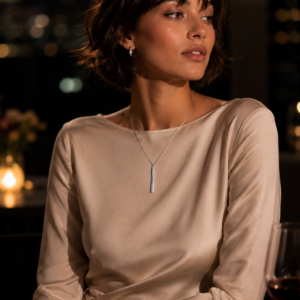 Bar Necklace Silver Unisex