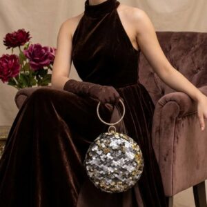 Elisa Silver Bronze Circle Bag