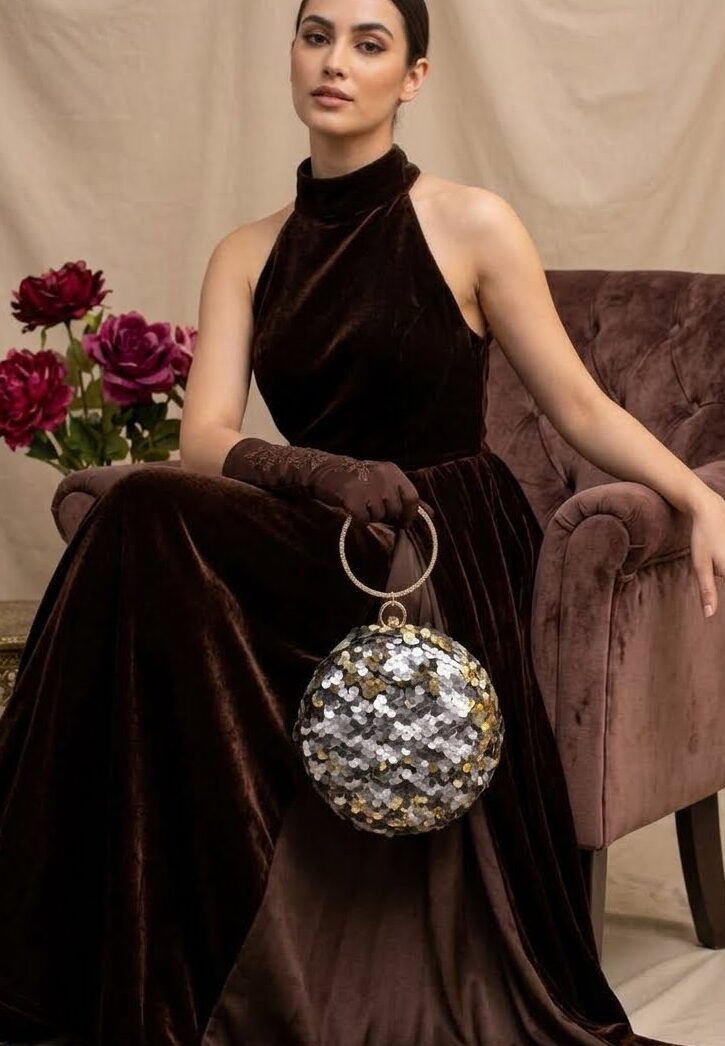 Elisa Silver Bronze Circle Bag