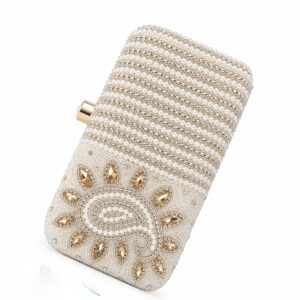 Sayali Pearl White Bag